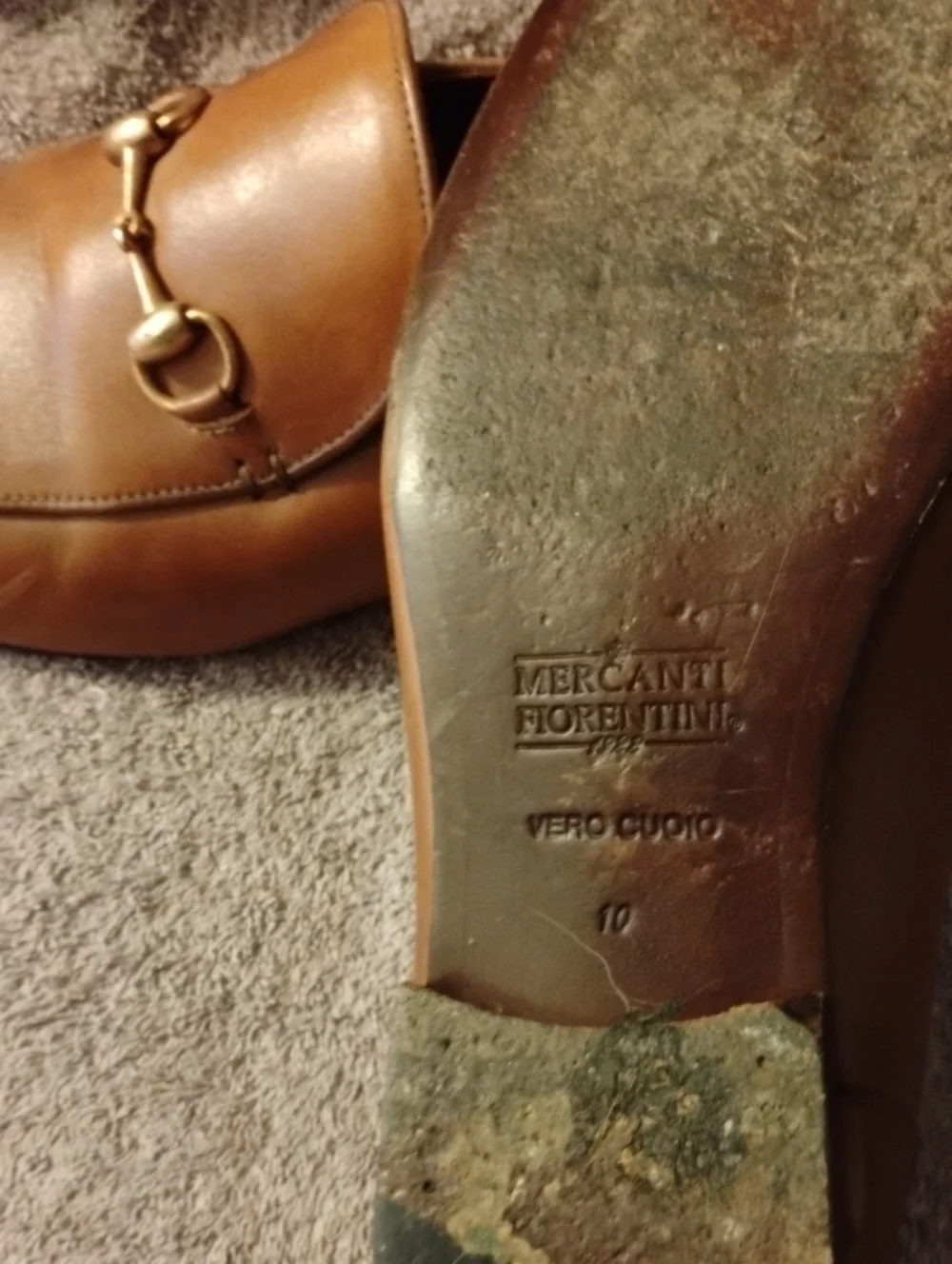 Mercanti Fiorentini Cognac Leather Horsebit Loafers